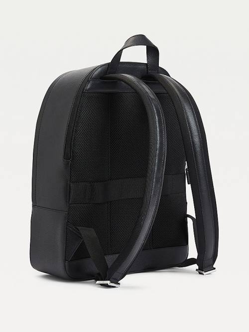 Tommy Hilfiger TH Business Leather Backpack Moški Torbice Črna | TH132SMX