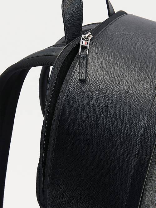 Tommy Hilfiger TH Business Leather Backpack Moški Torbice Črna | TH132SMX