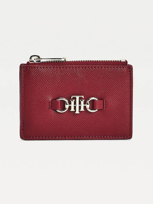 Tommy Hilfiger TH Club Horsebit Credit Card Holder Ženske Denarnice Rdeča | TH123ASB