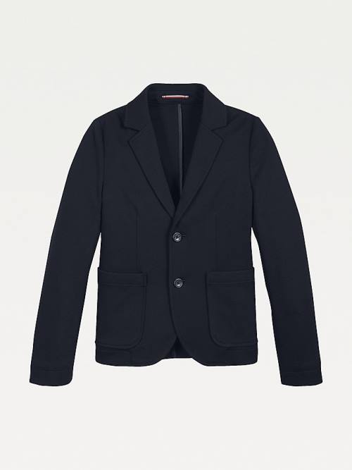 Tommy Hilfiger TH Comfort Stretch Jersey Blazer Fantje Jakne Modra | TH136ERY