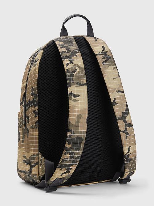 Tommy Hilfiger TH Established Camouflage Backpack Moški Torbice Zelena | TH378RPW