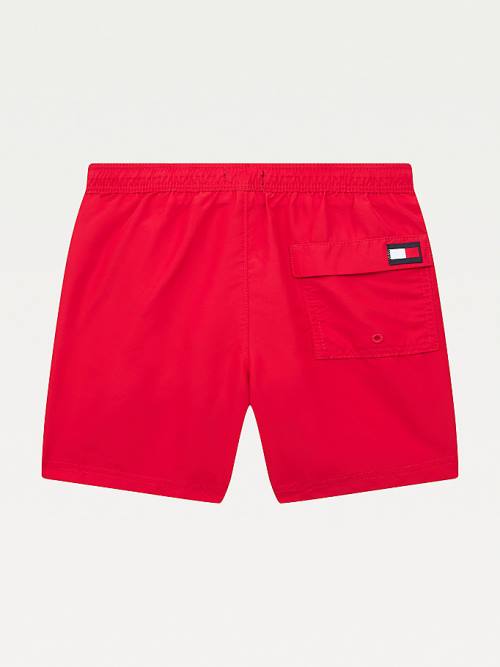 Tommy Hilfiger TH Established Drawstring Mid Length Shorts Fantje Kopalke Rdeča | TH342JTC