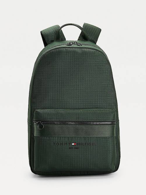 Tommy Hilfiger TH Established Recycled Polyester Backpack Moški Torbice Zelena | TH298EHJ