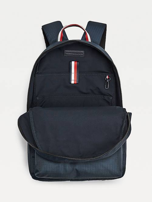 Tommy Hilfiger TH Established Recycled Polyester Backpack Moški Torbice Modra | TH548NFX