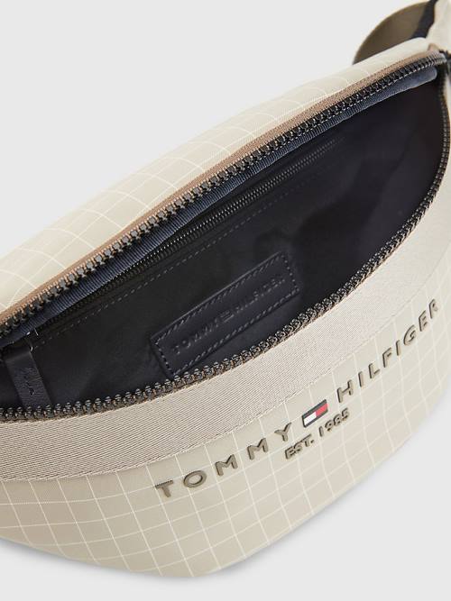 Tommy Hilfiger TH Established Square Print Crossbody Moški Torbice Bež | TH367PBM