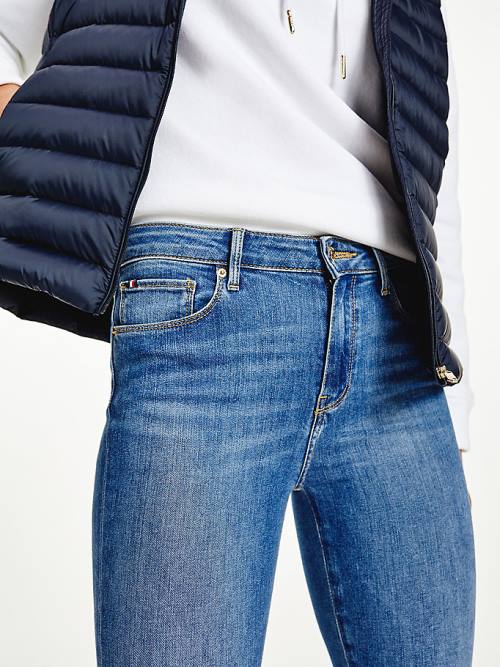 Tommy Hilfiger TH Flex Como Mid Rise Skinny Faded Ženske Kavbojke Denim | TH508SZA