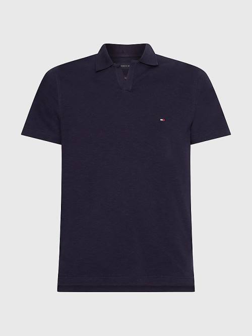 Tommy Hilfiger TH Flex Slim Fit Moški Polo Majica Modra | TH270IAH