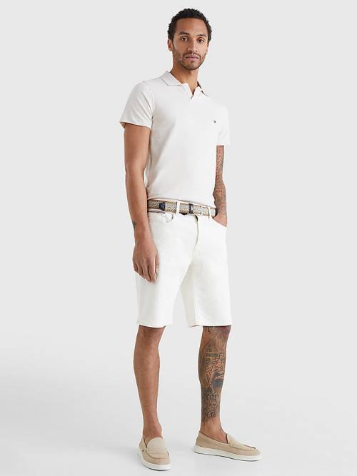 Tommy Hilfiger TH Flex Slim Fit Moški Polo Majica Bež | TH278UFZ