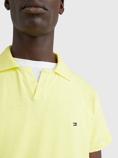 Tommy Hilfiger TH Flex Slim Fit Moški Polo Majica Rumena | TH382WRA