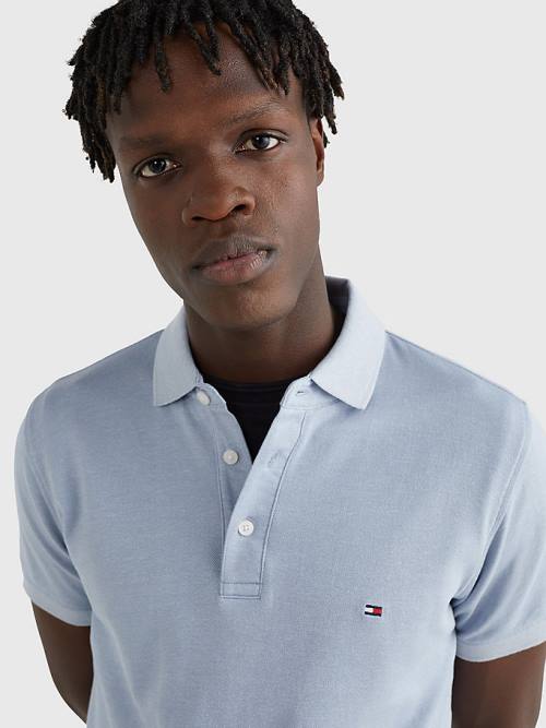 Tommy Hilfiger TH Flex Slim Fit Moški Polo Majica Modra | TH590XGO