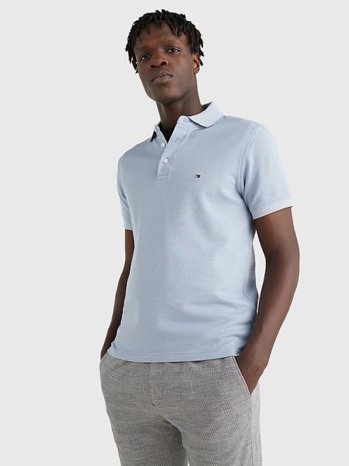 Tommy Hilfiger TH Flex Slim Fit Moški Polo Majica Modra | TH590XGO