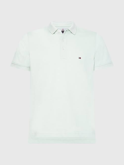 Tommy Hilfiger TH Flex Slim Fit Moški Polo Majica Zelena | TH721PWF