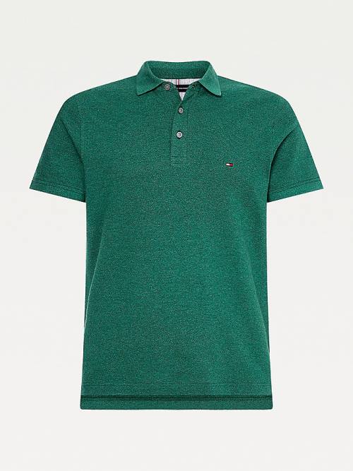 Tommy Hilfiger TH Flex Slim Fit Moški Polo Majica Zelena | TH734HWS