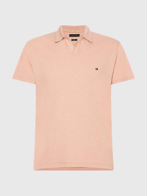 Tommy Hilfiger TH Flex Slim Fit Moški Polo Majica Oranžna | TH786PNT