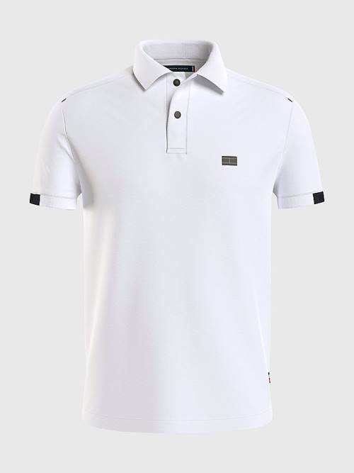 Tommy Hilfiger TH Flex Tech Essentials Slim Moški Polo Majica Bela | TH310FPS