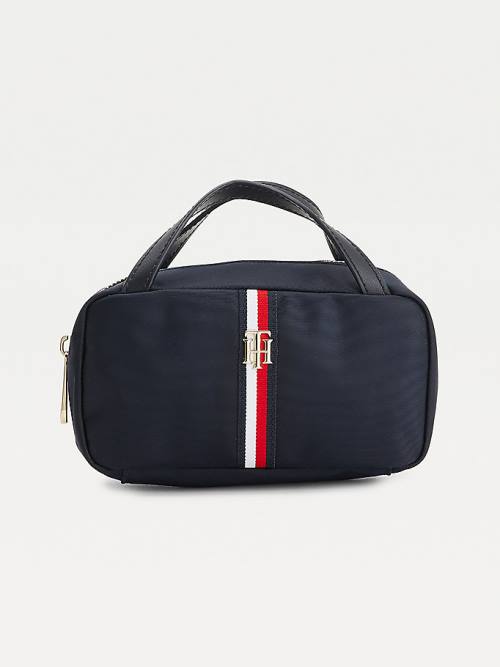 Tommy Hilfiger TH Interlock Makeup Case Ženske Torbice Modra | TH503XMP