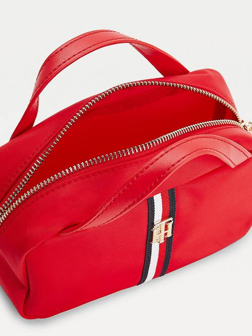 Tommy Hilfiger TH Interlock Makeup Case Ženske Torbice Rdeča | TH590ZKW