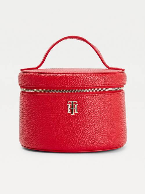 Tommy Hilfiger TH Interlock Vanity Case Ženske Torbice Rdeča | TH153PNS