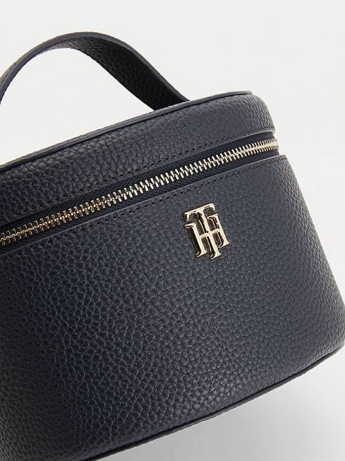 Tommy Hilfiger TH Interlock Vanity Case Ženske Torbice Modra | TH154LRJ