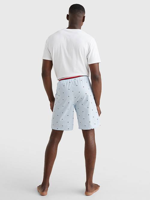 Tommy Hilfiger TH Modern Ithaca Stripe Shorts Moški Pižama Modra | TH741CJY