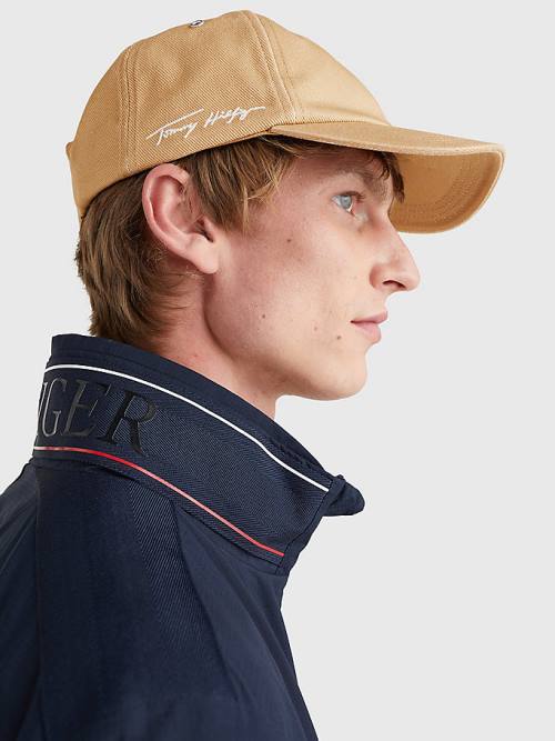 Tommy Hilfiger TH Modern Signature Embroidery Cap Moški Kapa Kaki | TH038BFQ