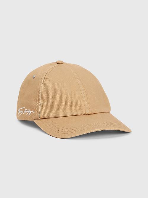 Tommy Hilfiger TH Modern Signature Embroidery Cap Moški Kapa Kaki | TH038BFQ