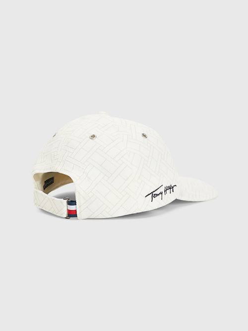 Tommy Hilfiger TH Modern Signature Embroidery Cap Moški Kapa Bela | TH728SNL