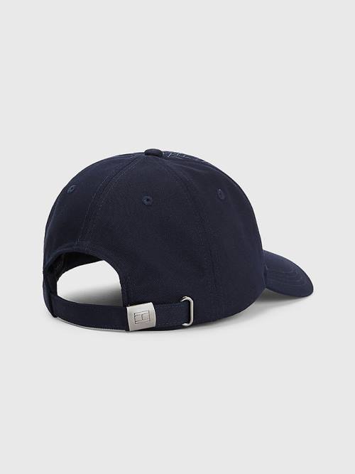 Tommy Hilfiger TH Modern Signature Patch Cap Moški Kapa Modra | TH674ZXG