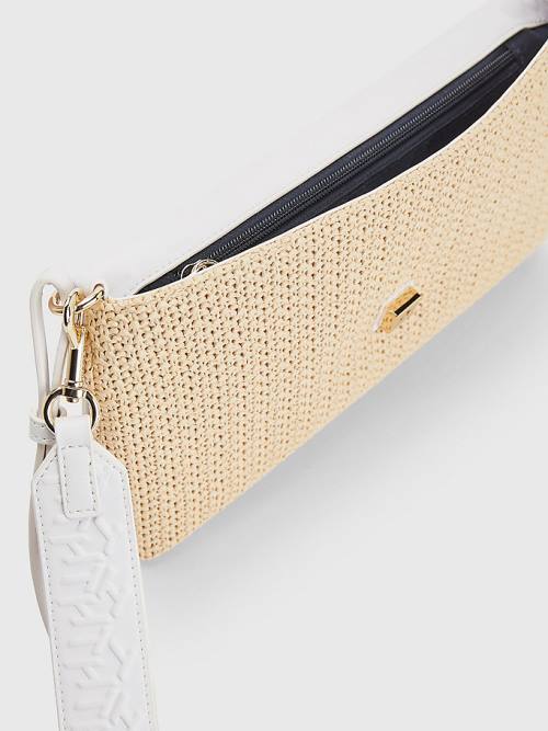 Tommy Hilfiger TH Modern Straw Clutch Ženske Torbice Bela | TH723SOX