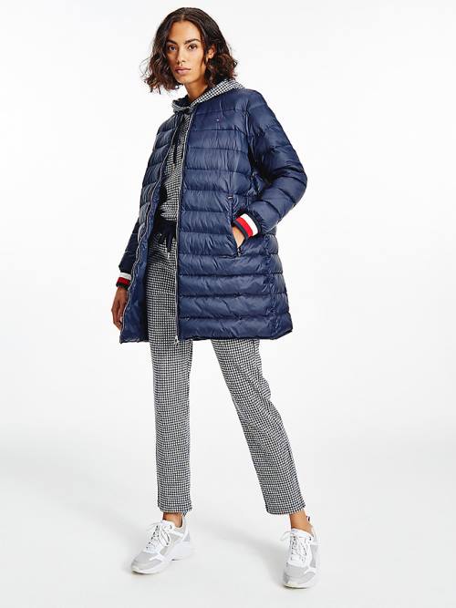 Tommy Hilfiger TH Protect Filled Long Bomber Coat Ženske Jakne Modra | TH489LQG