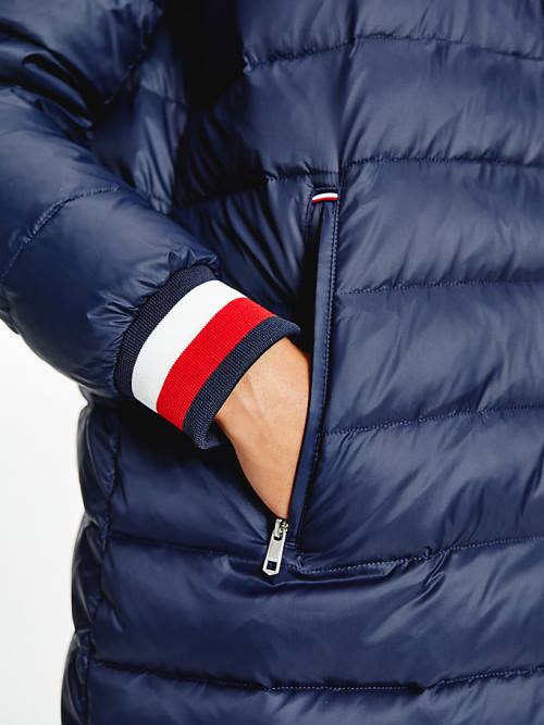 Tommy Hilfiger TH Protect Filled Long Bomber Coat Ženske Jakne Modra | TH489LQG