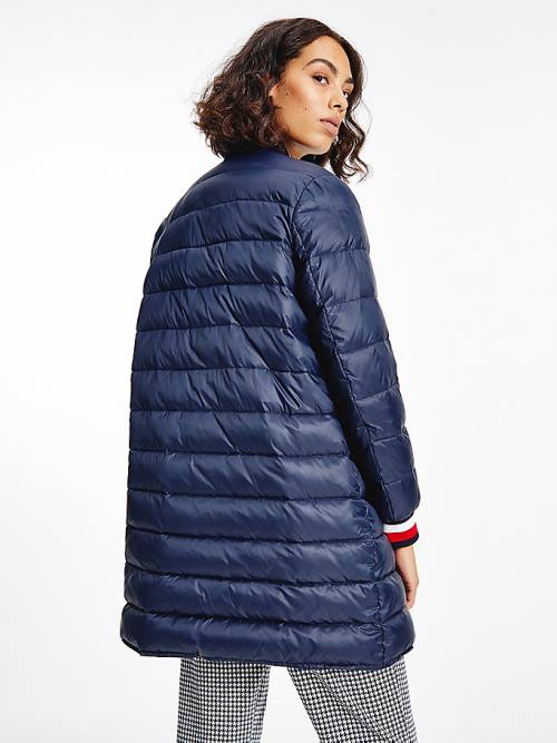 Tommy Hilfiger TH Protect Filled Long Bomber Coat Ženske Jakne Modra | TH489LQG