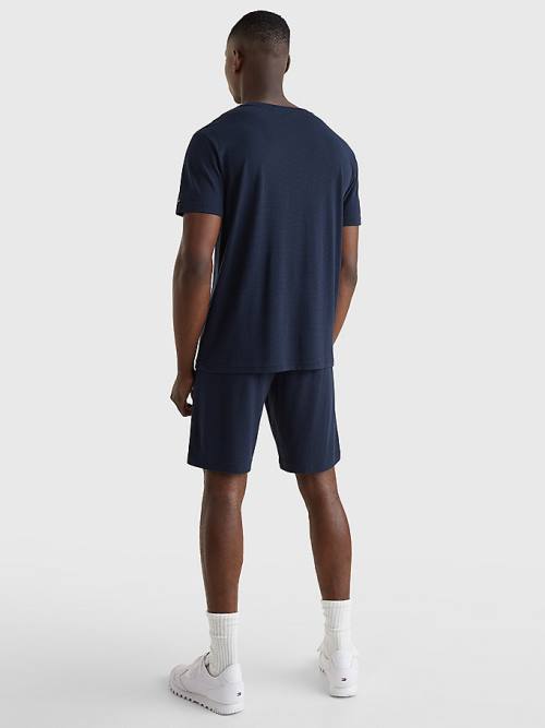 Tommy Hilfiger TH Stretch Logo Moški Pižama Modra | TH371TDQ