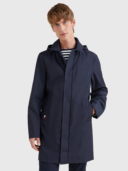 Tommy Hilfiger TH Tech Car Coat Moški Jakne Modra | TH089NKM