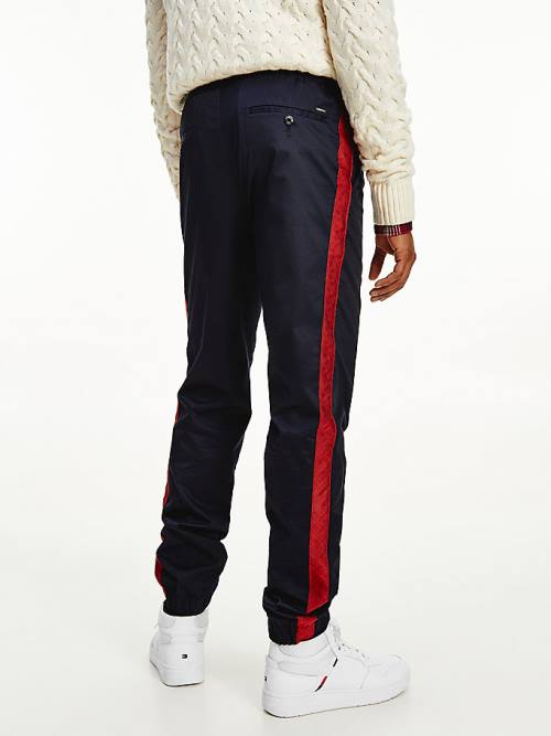 Tommy Hilfiger TH Tech Modern Relaxed Cuffed Chinos Moški Hlače Modra | TH034NKE