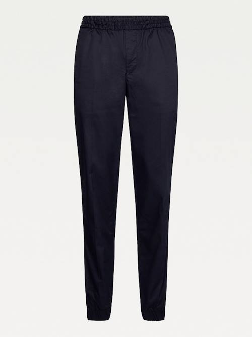 Tommy Hilfiger TH Tech Modern Relaxed Cuffed Chinos Moški Hlače Modra | TH034NKE