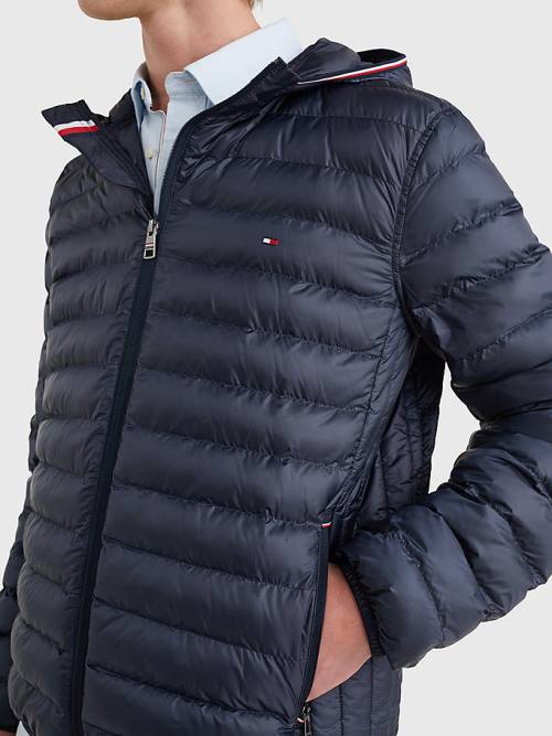 Tommy Hilfiger TH Warm Packable Hooded Moški Jakne Modra | TH942KTU