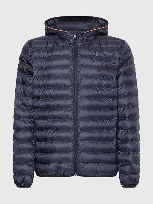 Tommy Hilfiger TH Warm Packable Hooded Moški Jakne Modra | TH942KTU