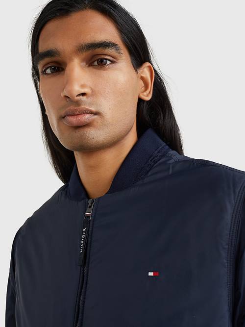 Tommy Hilfiger TH Warm Packable Insulated Bomber Moški Jakne Modra | TH689WIL