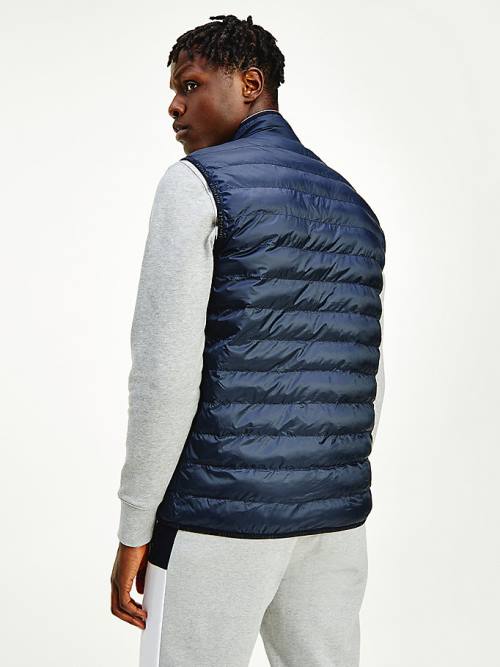 Tommy Hilfiger TH Warm Packable Padded Gilet Moški Plašč Modra | TH527IPL