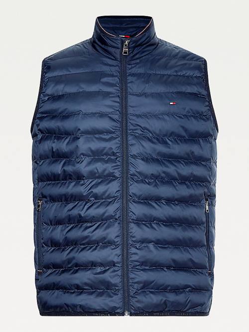 Tommy Hilfiger TH Warm Packable Padded Gilet Moški Plašč Modra | TH527IPL