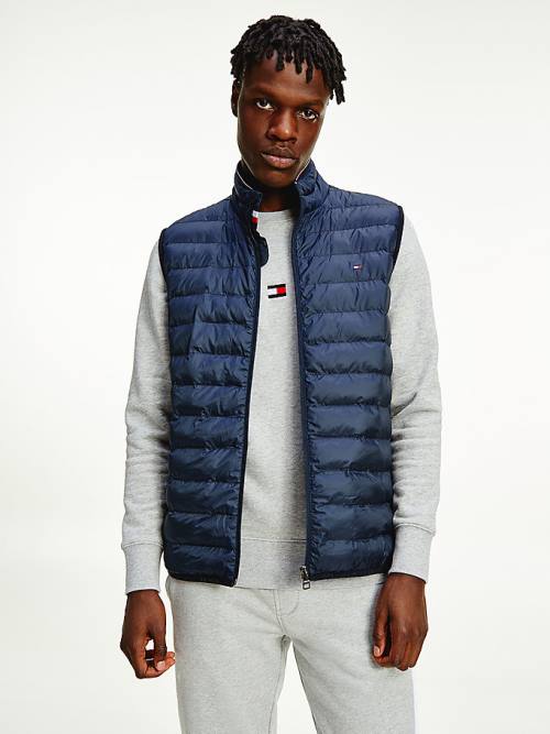 Tommy Hilfiger TH Warm Packable Padded Gilet Moški Plašč Modra | TH527IPL