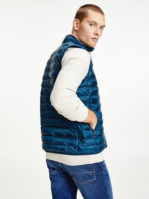 Tommy Hilfiger TH Warm Packable Padded Gilet Moški Plašč Modra | TH870BQA