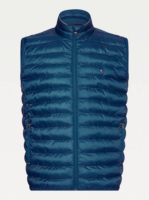 Tommy Hilfiger TH Warm Packable Padded Gilet Moški Plašč Modra | TH870BQA