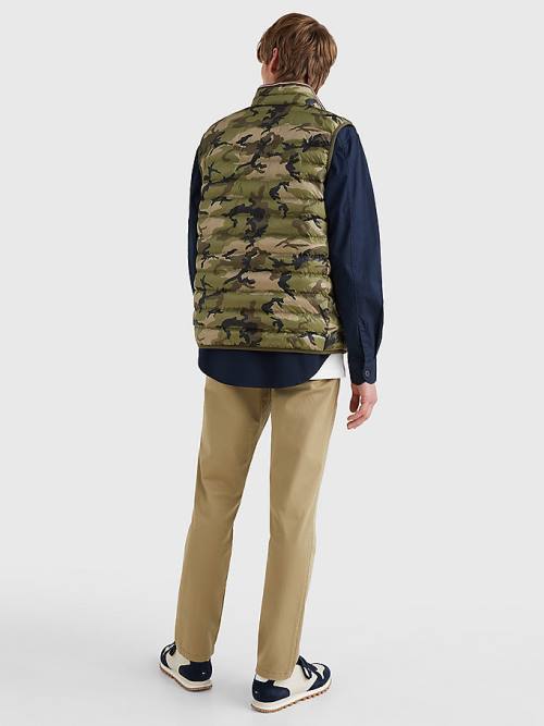 Tommy Hilfiger TH Warm Packable Padded Gilet Moški Plašč Zelena | TH964YHB