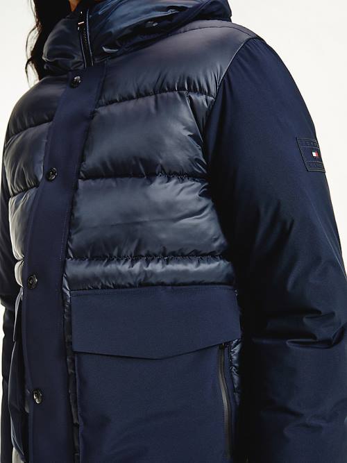 Tommy Hilfiger TH Warm Tech Filled Puffer Moški Jakne Modra | TH867VLF