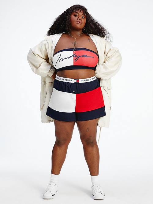 Tommy Hilfiger TOMMYXINDYA Curve Bandeau Ženske Spodnje Perilo Modra | TH793SXV