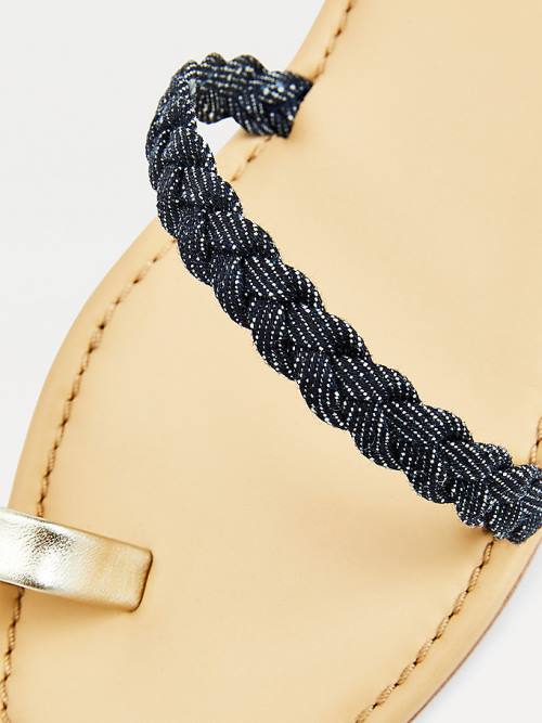 Tommy Hilfiger TOMMYXINDYA Denim Braid Moški Sandali Modra | TH693CXO