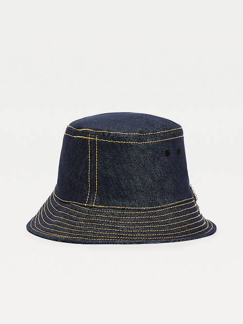 Tommy Hilfiger TOMMYXINDYA Denim Bucket Ženske Kapa Modra | TH985WRU