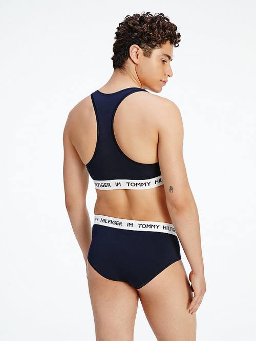 Tommy Hilfiger TOMMYXINDYA High-Waist Briefs Ženske Spodnje Perilo Modra | TH294PLN